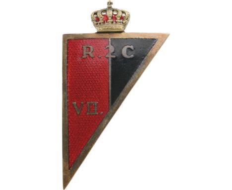 Breast Badge, 58x33 mm, Silver, one side enameled, multipart construction, pin on reverse, I.M.S.P.R. 311. Very rare! I R!