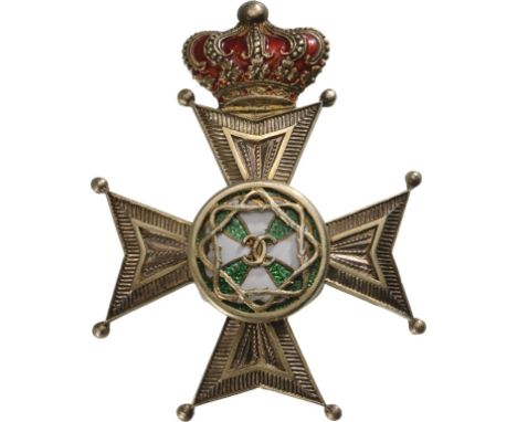 2nd Class with Crown (for Special Awards) by "Da Costa, Lisboa". Breast Star, 58x47 mm, gilt Metal, medallion and crown on th