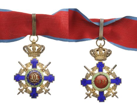 Commander's Cross, 2nd Model (1932) for Military. Neck Badge, 74x50 mm, gilt Silver, hallmarked "crown, 5719-43, MN, Silber",