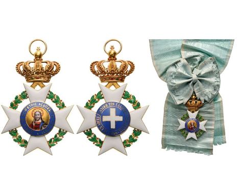 Grand Cross Badge 1st Class, 2nd Model, instituted in 1833. Sash Badge, 88x58 mm, GOLD, approx. 40 g., both sides enameled, b