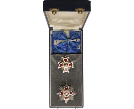 Grand Cross Set, 2nd Model, Civil. Sash Badge, 57 mm, Silver gilt, hallmarked "56-34", maker's mark "HW - Heinrich Weiss", bo