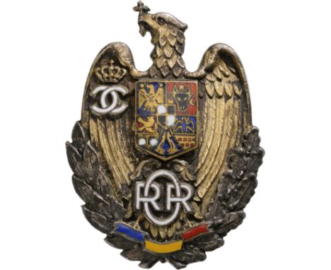Breast Badge, 53x37 mm, gilt Silver, numbered "64", thin pin on the back. M.S.B.R. 066. Rare! I R!