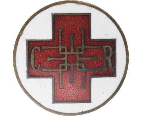 Breast Badge, 20 mm, silvered Bronze, enameled, vertical plate fastening system on the back, numbered "175 A". M.S.B.R. 519. 