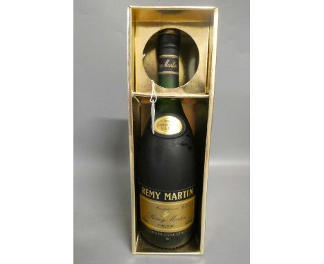 One bottle Remy Martin VSOP Fine Champagne Cognac, boxed (Est. plus 24% premium inc. VAT)Condition Report: Box missing lid. B