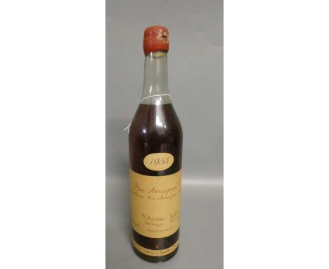 One bottle Bas Armagnac 1954, Chateau Juliac, 70cl, 47% (Est. plus 24% premium inc. VAT)Condition Report: Good, level good, m