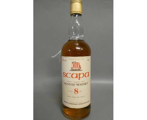 One bottle Scapa 8yr old single Highland malt Scotch whisky, Gordon &amp; Macphail bottling, 40%, 75cl (Est. plus 24% premium
