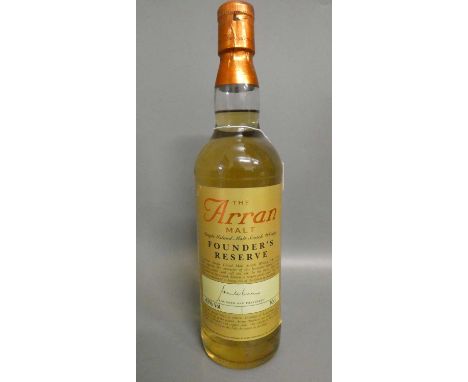 One bottle The Arran Founder's Reserve single island malt scotch whisky, 43%, 70cl (Est. plus 24% premium inc. VAT)Condition 