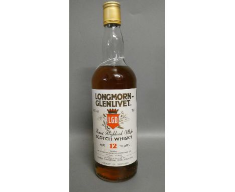 One bottle Longmorn-Glenlivet 12 yr old finest Highland malt Scotch whisky, Gordon &amp; Macphail bottling, 40%, 75cl (Est. p