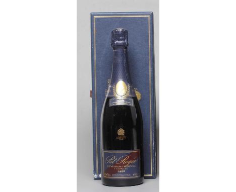 One bottle Pol Roger 1998 vintage Sir Winston Churchill champagne, boxed (Est. plus 24% premium inc. VAT)Condition Report: Go