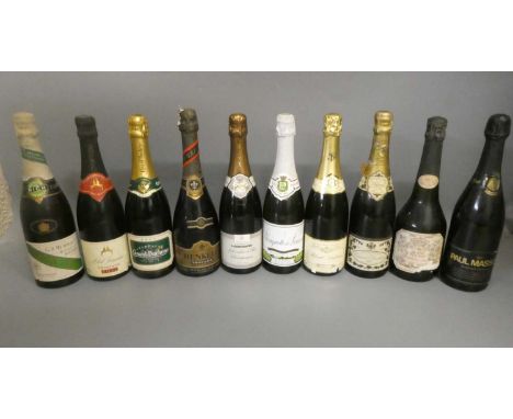 Ten bottles of sparkling wine, comprising one Mumm Reims Rich champagne, one Abel Jeanin champagne rose, one Paul Masson Cali