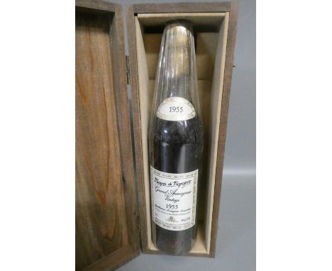 One bottle Marquis de Puysegur 1955 Grand Armagnac, boxed, 70cl, 40% (Est. plus 24% premium inc. VAT)Condition Report: Good