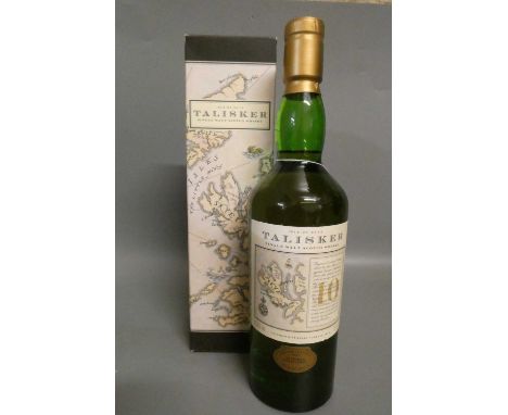 One bottle Talisker 10yr old Islay single malt Scotch whisky, 45.8%, 75cl, boxed (Est. plus 24% premium inc. VAT)Condition Re