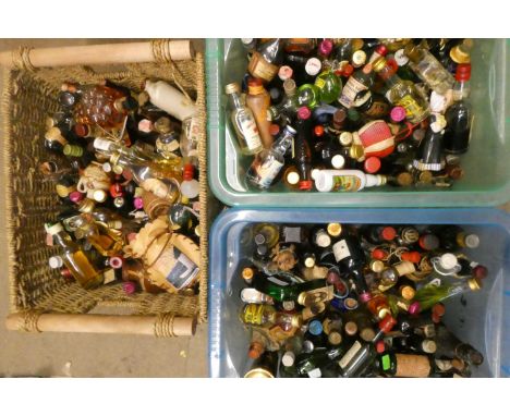 A large quantity of alcohol miniatures, including whisky, port, gin and liqueur (3) (Est. plus 24% premium inc. VAT)Condition