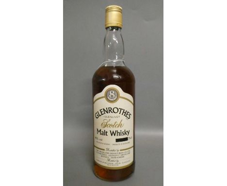 One bottle Glenrothes-Glenlivet 8yr old Scotch malt whisky, Gordon &amp; Macphail bottling, 40%, 75cl (Est. plus 24% premium 