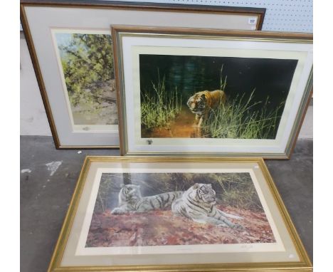 AFTER DAVID SHEPHERD,  'The Sentinel' and 'Jungle Gentlemen',  Coloured Limited Edition Prints,  together with a colour print