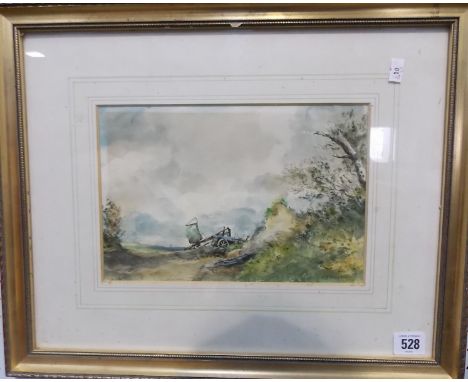 CECIL THORNTON (1911-2001),  Tractor on a Country Lane,  Watercolour,  Signed,  7' x 10.25'