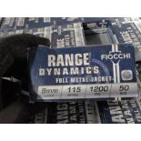shelf of range dynamics 9mm ammunition