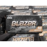 shelf of blazer 9 mm ammunition