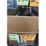 shelf of misc boxes of ammo, 556, 9mm and more