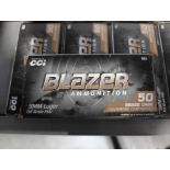 shelf of blazer 9 mm ammunition