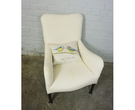 Vintage Armchair, Raised on Brass castors, 86cm high