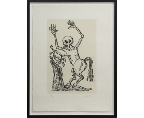 * JACK KNOX RSA RSW RGI (SCOTTISH 1936 - 2015), NUCKELAVEE limited edition lithograph, signed and numbered 43/50, from the Sc