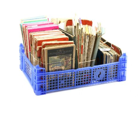 A quantity of Ordnance Survey and other maps, dating from 1920s-1970s , together with a collection of 1920s cigarette cards a