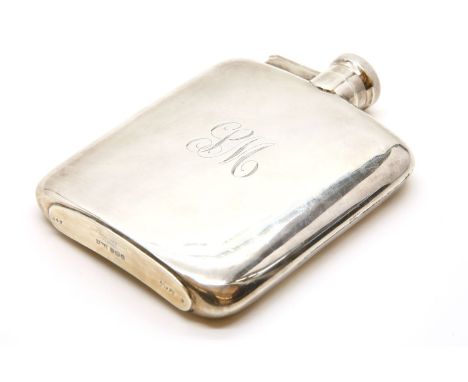 A silver hip flask, James Dixon &amp; Sons, Sheffield 1926, 5.8ozt