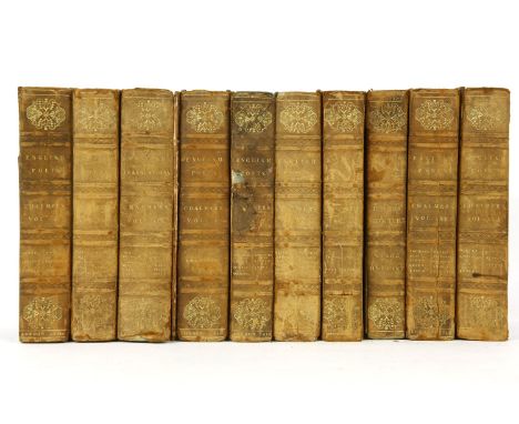Chalmers, Alexander &amp; Samuel Johnson: The Works of the English Poets from Chaucer to Cowper in 21 Volumes. Johnson, Nicho