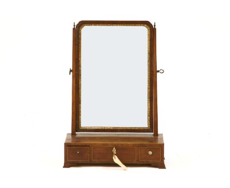 A George III toilet mirror, 43cm wide, 63cm high
