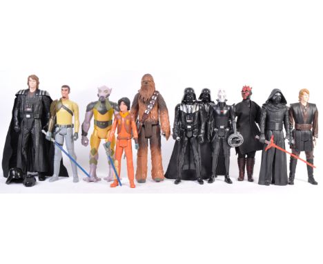 Star Wars - a collection of 11x Hasbro Star Wars 1/6 scale 12" action figures, from various series, to include; Star Wars Reb