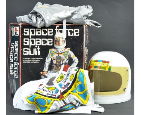 A rare original vintage Dekker Toys / Dekkertoys ' Let's Pretend ' playsuit set ' Space Force Space Suit '. Comprising of a p