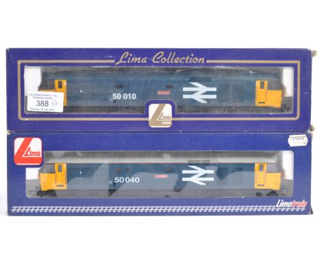 Two original Lima Models 00 gauge model railway trainset locomotives No. L205232 - 50010 ' Monarch ' and L204961 - 50040 ' Le