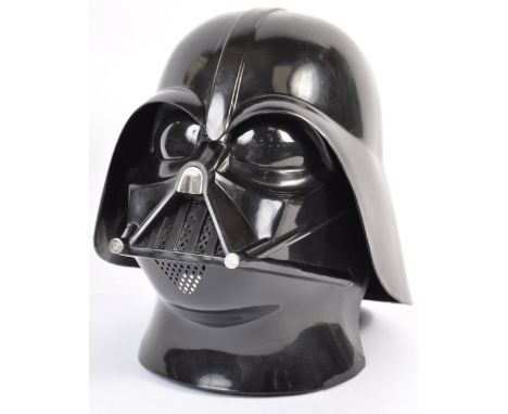 Star Wars - vintage 1998 Lucasfilm licensed Star Wars prop replica wearable Darth Vader helmet. Two-sectioned plastic constru