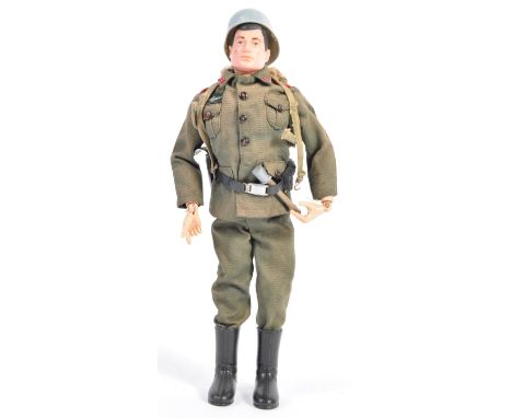 An original vintage 1960's (1967) Palitoy made Action Man ' German Stormtrooper ' action figure. With uniform including tunic