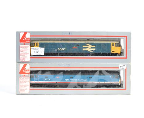 Two original Lima Models 00 gauge model railway trainset locomotives No. 205177A5 - 50011 ' Centurion ' and 508280A4 - 50028 