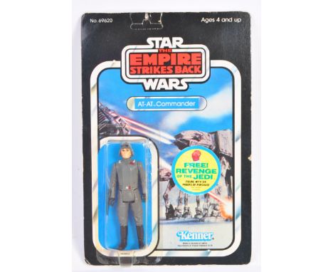 An original vintage 1982 Kenner made Star Wars carded action figure ' AT-AT Commander '. Upon its original 48 back Empire Str