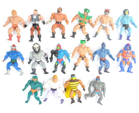 A collection of original vintage 1980's Mattel made Masters Of The Universe MOTU action figures and related memorabilia. Incl
