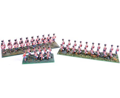 An impressive collection of 1/32 scale Napoleonic War plastic figures - ' Highland Infantry ' - comprising of x47 pro-painted