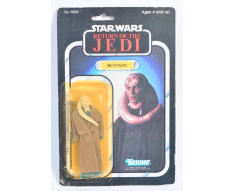 An original vintage 1983 Kenner made Star Wars carded MOC action figure ' Bib Fortuna '. Factory sealed upon it's original 77