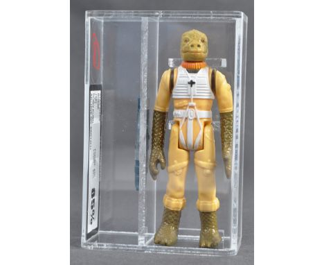 An original vintage Kenner / Palitoy made Star Wars action figure ' Bossk '. UKG Graded (85% - F85, P85). Complete with blast