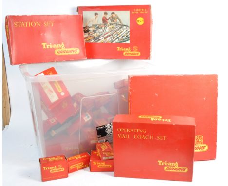 A very large collection of assorted Hornby &amp; Triang made 00 gauge model railway train set items to include various boxed 