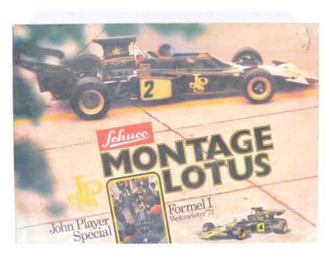 An original vintage Schuco Montage 1/16 precision scale JPS ' John Player Special '&nbsp; Lotus Ford model car kit. Appears l