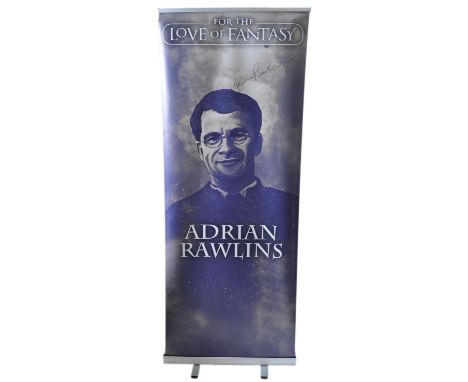 Adrian Rawlins - Harry Potter, Chernobyl etc - autographed Monopoly Events banner from ' For The Love Of Fantasy' event. The 