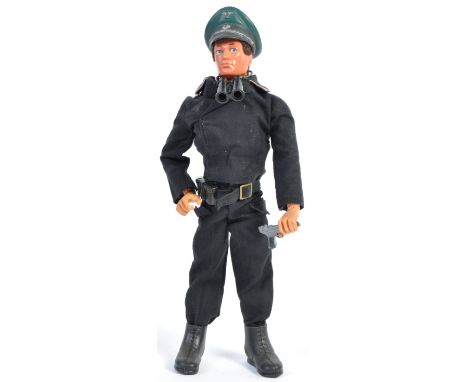 An original vintage 1980's (1981) Palitoy made Action Man German WWII Third Reich Nazi ' Panzer Captain ' action figure. With