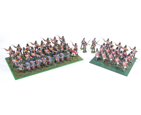 An impressive collection of 1/32 scale Napoleonic War plastic figures - ' British Infantry ' and ' British and French Battle 