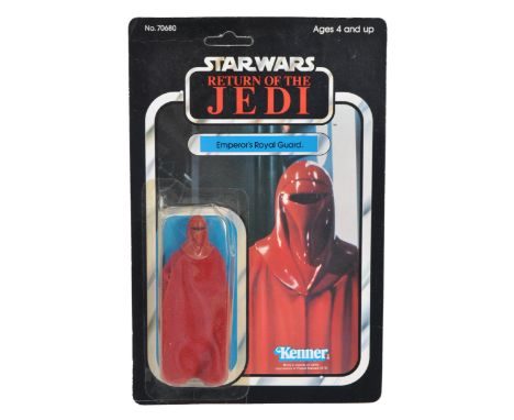 An original vintage 1983 Kenner made Star Wars MOC carded action figure ' Emperor's Royal Guard '. 77 back unpunched Return O