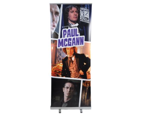 Paul Mcgann -&nbsp; Doctor Who, Withnail &amp; I, The Night Doctor etc - autographed Monopoly Events banner from a ' Liverpoo