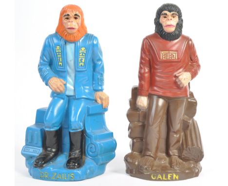 A rare pair of Playpal Plastics Inc made Planet Of The Apes plastic money boxes. The first in the form of Dr Zaius and the ot