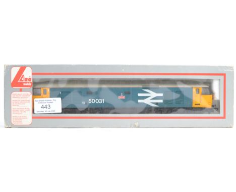 An original Lima Models 00 gauge model railway trainset locomotive No. 205011A4 - 50031 ' Hood '. Network British Rail loco. 